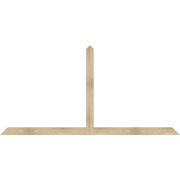 Ekena Millwork Portland Rough Sawn Timber Gable Bracket, Douglas Fir, 96"W x 48"H x 2"D x 4"F, 12/12 Pitch GBW096X48X0204POR00RDF - main
